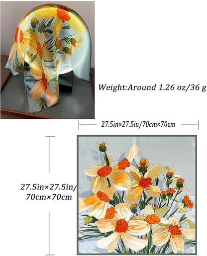Neck Scarf For Womens Silky Head Scarves Hair Bandanas Square Scarf Fashion Accessories lightweight