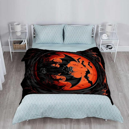 Firmiso Bat Blanket, Goth Throw Blanket for Men and Women, Gothic Gifts for Halloween, Spooky Home Decor for Couch and Living Room, Fade Resistant, Hand or Machine Wash, 60×80 Inches