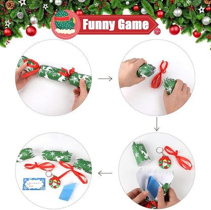 CCINEE 12 Packs Christmas No-snap Party Table Favors, Party Poppers with Prizes for Kids Xmas Gifts for Holiday School Prize