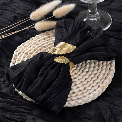 Socomi Black Cheesecloth Napkins Fall Thanksgiving Cheese Cloths Gauze Set of 50 Boho Washable Dinner Table Napkins for Wedding Party Baby Shower Birthday Party Decor