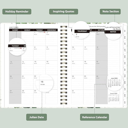 Planner 2025-2026, Weekly and Monthly Calendar Academic Planner (July 2025 - June 2026), Hardcover Teacher School Student Agenda with Tabs, Ideal for School Office Supplies, A5 (6.3" x 8.5")