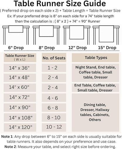 Solino Home Linen Light Natural Table Runner 156 Inches Long - Athena, 100% Pure Linen Dining Table Runner 14 x 156 Inch for Fall, Autumn