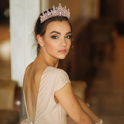 Tiaras and Crowns for Women Princess Crystal Tiara Crown with Comb Rhinestone Hair Accessories