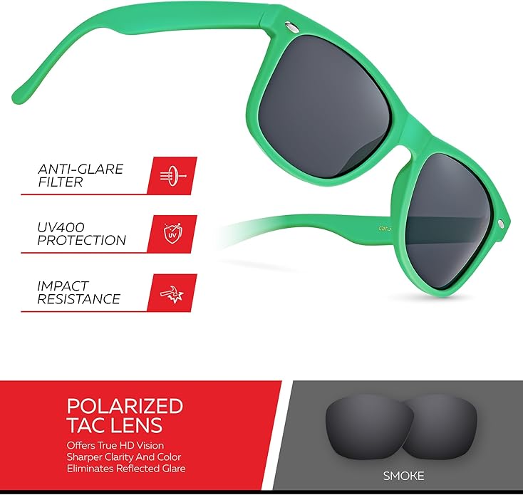 Retro Rewind Polarized Sunglasses for Men and Women - UV Protection Classic Sun Glasses