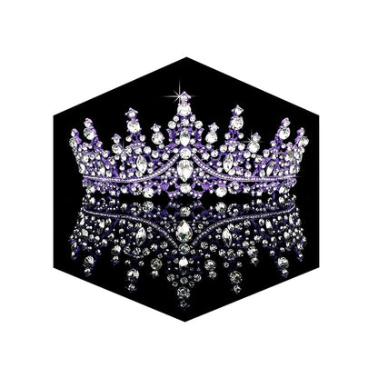TOBATOBA Tiaras for Women, Dark Purple Tiara Crowns for Women, Wedding Tiara for Bride Queen Crown, Royal Princess Quinceanera Headpieces for Birthday Prom Pageant Halloween Cosplay Accessories