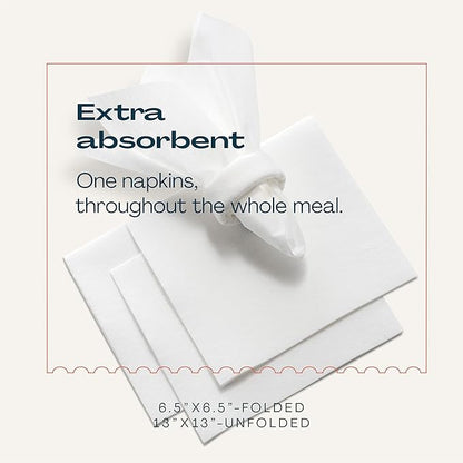 200 Linen-Feel Lunch Napkins - Disposable Cloth-Like Luncheon Paper Napkins, Made In USA - Soft and Absorbent Cloth-Like Napkins For Kitchen, Parties, Weddings, Dinners or Events (Pack of 200)