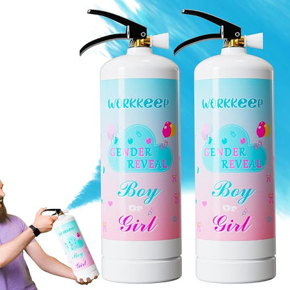 Giant Gender Reveal Fire Extinguisher Color Blasters: 2 Pcs Blue Blaster Only for Baby Boy with Blue Smoke suitable Gender Reveal Party Decorations - Blasts 20+ Feet (Blue)
