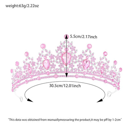 Princess Tiara and Crown for Women Wedding Tiaras for Bridal girls Tiaras and Crystal Crowns Rhinestone Headband Metal Hair Accessories for Costume Birthday Party Prom Gifts