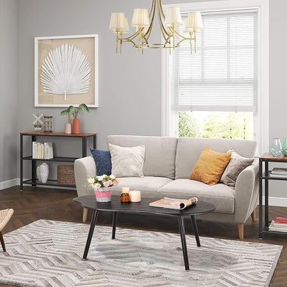 Small Coffee Table Black Cloud Coffee Table for Small Spaces Modern Center Table Unique Irregular Coffee Table with Wood Legs Living Room Mid-Century Sofa Table