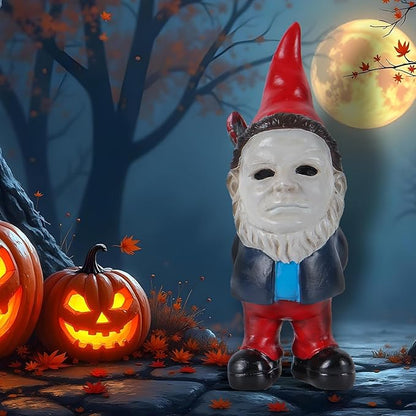 Horror Decor Halloween Decorations Indoor Garden Gnome Garden Statue Home Décor (A.red)