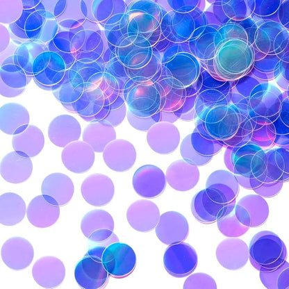 Iridescent Confetti Holographic Table Decoration for Baby Shower Birthday Party,1.2 inch in Diameter,200 Counts