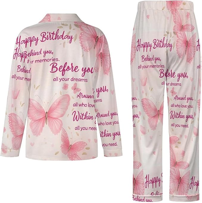 Lemons Leaves Ceramic Style Womens Pajama Set Long Sleeve Pajamas Top And Pants Soft Loungewear Pjs Sets
