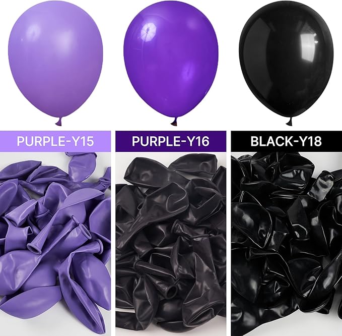PartyWoo Dark Purple Balloons 50 pcs 5 Inch Small Mini Royal Purple Balloons for Graduation Halloween Mardi Gras Ramadan Eid Wedding Baby Shower Anniversary Birthday Party Decorations Purple-Y16