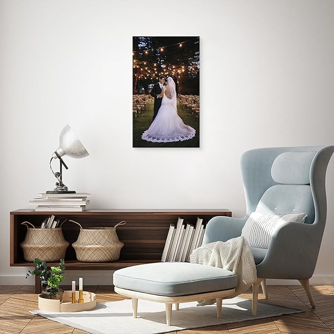 DBLAKI Personalized Custom Canvas Prints - Custom Framed Canvas Prints With Your Photos,Printed Photo To Canvas Wall Art Ideal for Home Decor Gifts Keepsakes 18" x30"