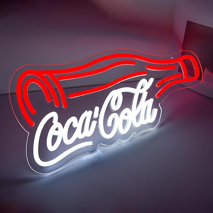 Cola Neon Sign for Wall Decor Neon lights for Bedroom Led Business Signs Suitable for Man Cave Bar Pub Store Bistro Restaurant Party Club Birthday Gift Christmas Art Size 16.1 * 11.0In(ZYLD114)