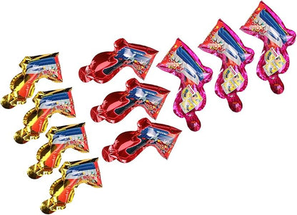 ZJchao 10Pcs Confetti Poppers Confetti Shooters Handheld Inflatable Safe Aluminum Film for Birthday Wedding Graduation Christmas New Year Parties