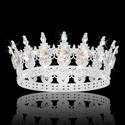 Queen Crown Rhinestone Wedding Crowns and Tiaras for Women Costume Party Hair Accessories Princess Birthday Crown Crystal Bridal Crown (Silver & Moonlight Crown)