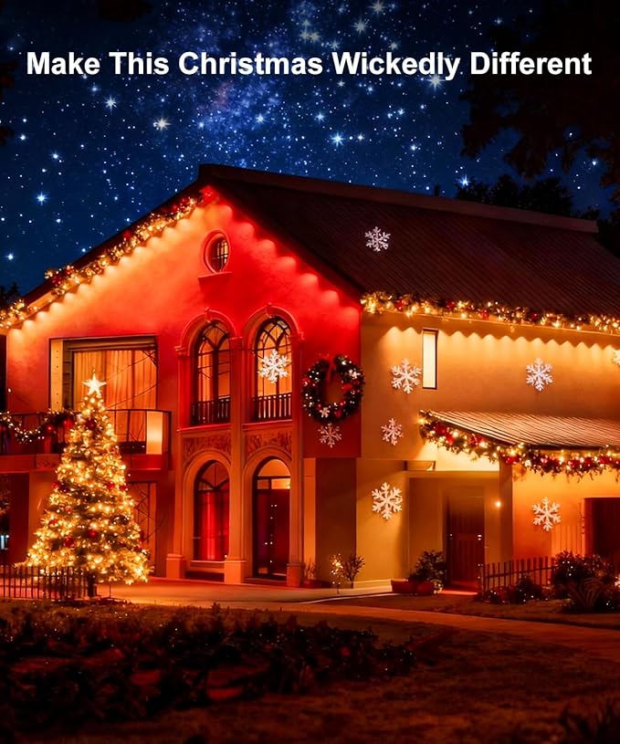 100Ft Permanent Outdoor Lights for House, RGB Halloween House Light Outdoor with Remote APP Control,IP67 Waterproof for Outside Decorations，Eaves Lights for Christmas, Holiday, Party, Daily