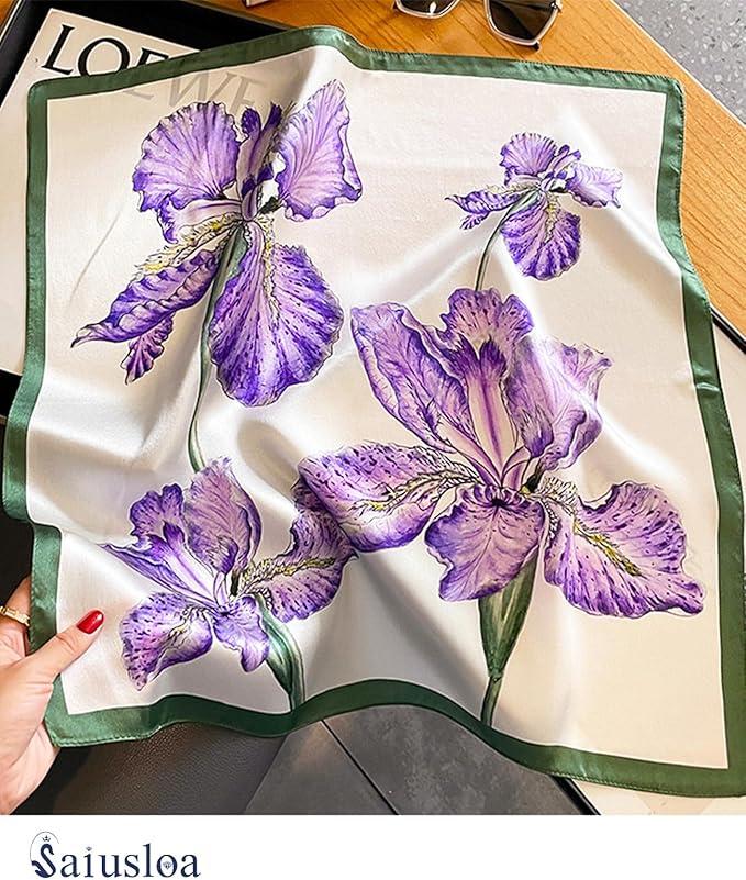 Neck Scarf For Womens Silky Head Scarves Hair Bandanas Square Scarf Fashion Accessories lightweight