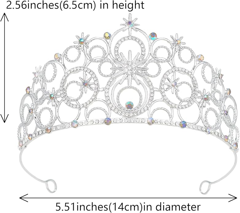 Stellar Crown for Women & Princess Tiaras, Wicth Merch Hat Accessories for Halloween, Bubble Headpiece for Women Party Dress Outfits