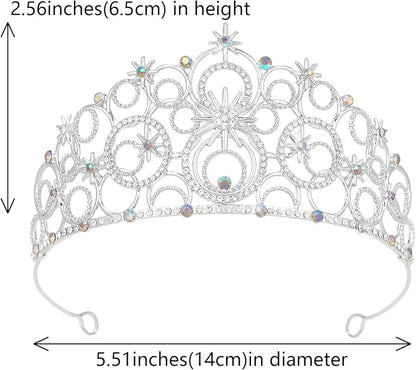 Stellar Crown for Women & Princess Tiaras, Wicth Merch Hat Accessories for Halloween, Bubble Headpiece for Women Party Dress Outfits