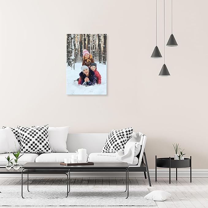 DBLAKI Personalized Custom Canvas Prints - Custom Framed Canvas Prints With Your Photos,Printed Photo To Canvas Wall Art Ideal for Home Decor Gifts Keepsakes 16" x24"