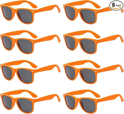 Pibupibu Neon Colors Party Favor Supplies Unisex Sunglasses Pack of 8