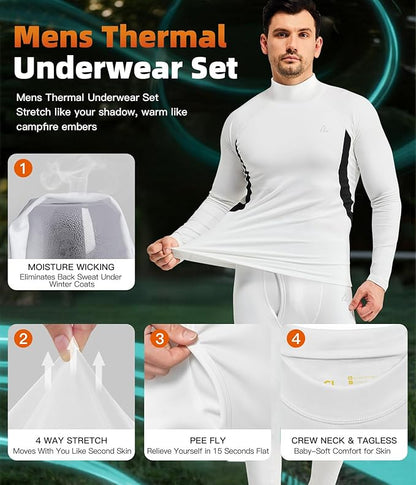 CL convallaria Thermal Underwear Long Johns Set Mens Winter Gift Hunting Gear Sport Base Layer Bottom Top