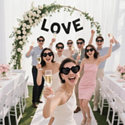 200 Pairs Heart Shaped Sunglasses Bulk Wedding Party Favors for Guests Women Bachelorette Glasses Decorations Gifts