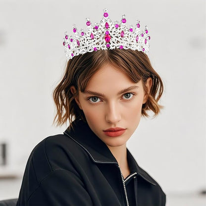 Tiaras and Crowns for Women Crystal Princess Tiaras Rhinestone Queen Crowns For Wedding Bridal Birthday Prom Pageant Party (Tiara 100)