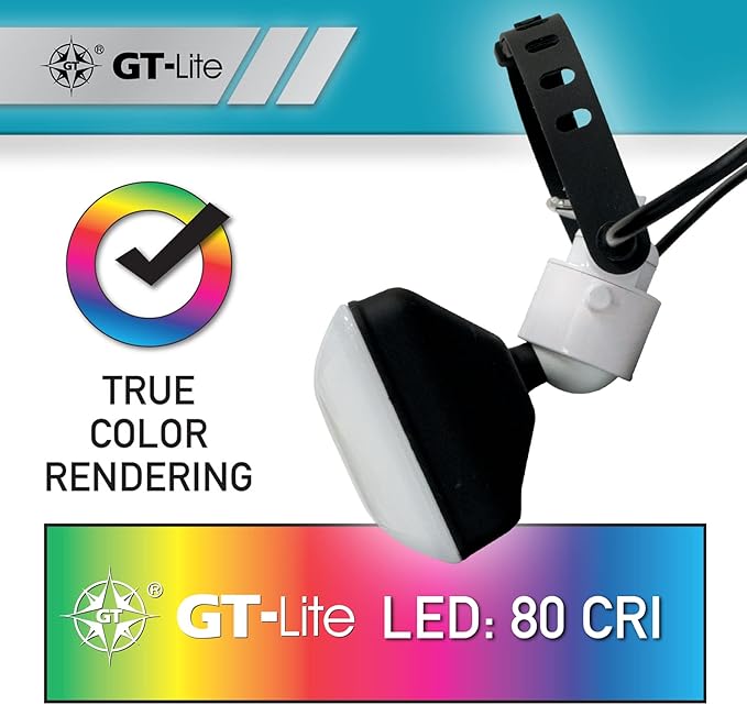 GT-Lite 50FT LED Work Light 7500 Lumen 75W LED Damp Location Construction String Lights Linkable for Jobsite Lighting, Adjustable, ETL Listed (5 Light Heads) (7500 Lumen)