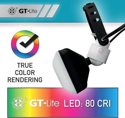 GT-Lite 50FT LED Work Light 7500 Lumen 75W LED Damp Location Construction String Lights Linkable for Jobsite Lighting, Adjustable, ETL Listed (5 Light Heads) (7500 Lumen)