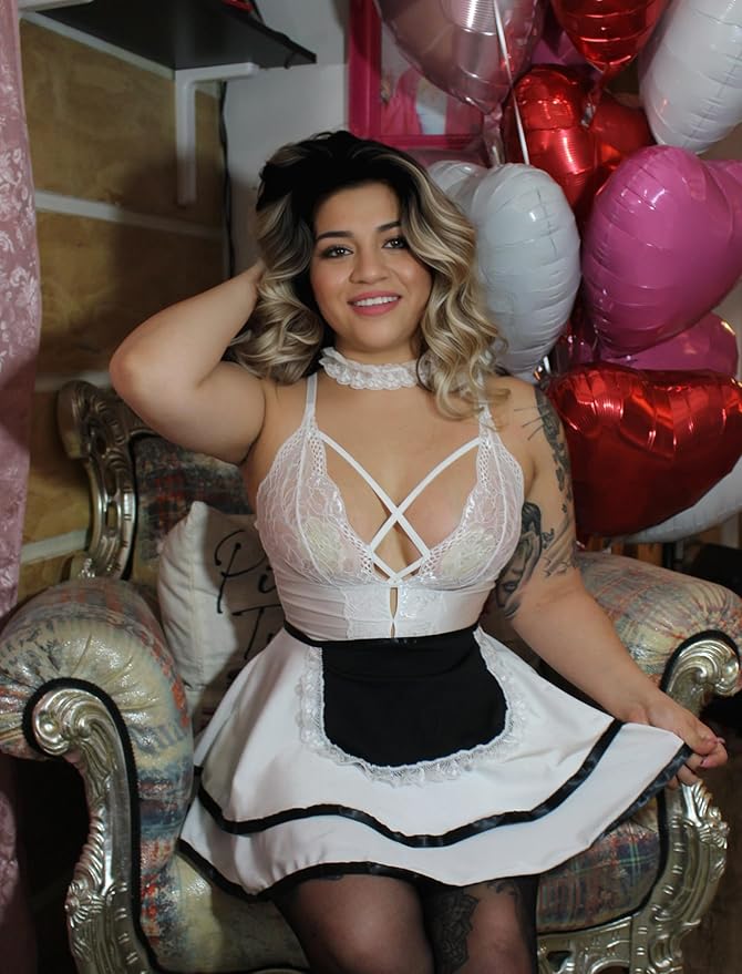 Avidlove Sexy Maid Lingerie for Women Halloween Outfit French Maid Costume Babydoll Lingerie Dress Cosplay Lingeries