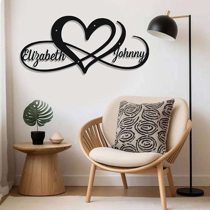 Metal Infinite Love Decor | Personalized Infinity Sign | Gifts for Her | Personalized Wedding Gift for Couple | Engagement Gift | Bridal Shower Gift | Couples Gift