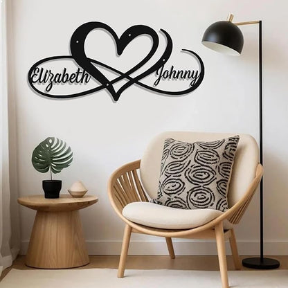Metal Infinite Love Decor | Personalized Infinity Sign | Gifts for Her | Personalized Wedding Gift for Couple | Engagement Gift | Bridal Shower Gift | Couples Gift