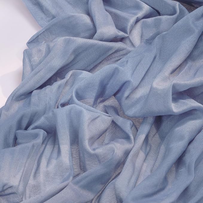 Socomi 3pcs Dusty Blue Fall Thanksgiving Cheesecloth Table Runner Boho Rustic Gauze 120 inch 10FT Cheese Cloth Runner for Wedding Party Baby Shower Birthday Home Decor Holiday Decorations