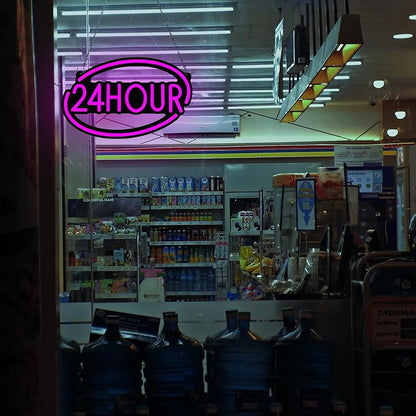 24 Hour Open Sign for Business,16x10 inch Open Signs Led RGB for Window Wall Door Open Closed Sign Resturant Bar Salon Store