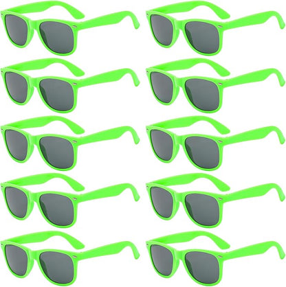 Pibupibu 10/20 Packs Adults Wholesale Neon Colors Square Retro Style Party Favors Sunglasses