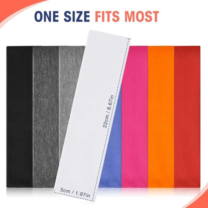 Hotop 20 Pcs Sport Stretchy Headbands for Girls Women Non Slip Soft Fabric Elastic Headband Bulk for Yoga DIY Team Gifts