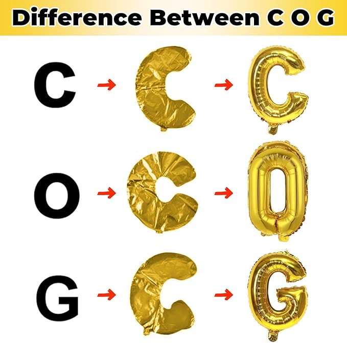 Foil Letter Balloons 40 Inch, Giant Alphabet O Customize Balloons, Large Self Inflating Name Balloon Letters Gold Decor, Helium Custom Letter Balloons for Women Birthday Party Decoration Supplies