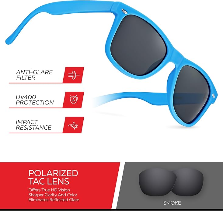Retro Rewind Polarized Sunglasses for Men and Women - UV Protection Classic Sun Glasses