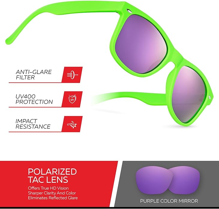 Retro Rewind Polarized Sunglasses for Men and Women - UV Protection Classic Sun Glasses