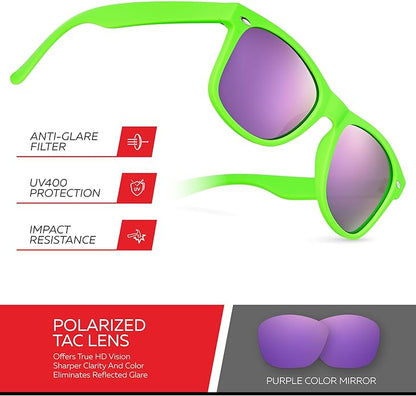 Retro Rewind Polarized Sunglasses for Men and Women - UV Protection Classic Sun Glasses