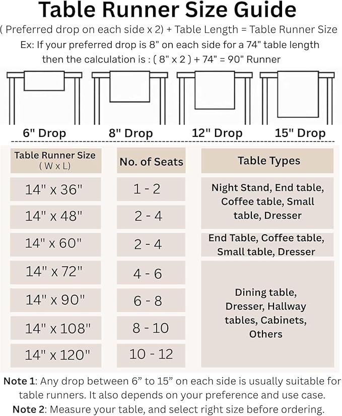 Solino Home Linen Chambray Brown Table Runner 156 Inches Long - Athena, 100% Pure Linen Dining Table Runner 14 x 156 Inch for Fall, Autumn - Handcrafted and Machine Washable