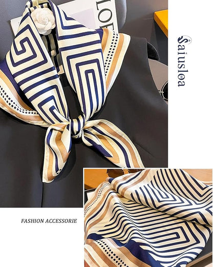 Neck Scarf For Womens Silky Head Scarves Hair Bandanas Square Scarf Fashion Accessories lightweight