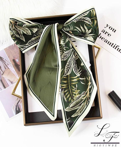 Head Scarf Hair Neck Scarves For Women Purse Bag Scarfs For Handbags Silky Long Thin Satin Headscarf Fashion
