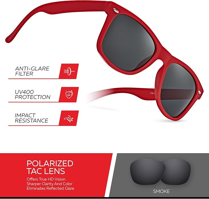 Retro Rewind Polarized Sunglasses for Men and Women - UV Protection Classic Sun Glasses