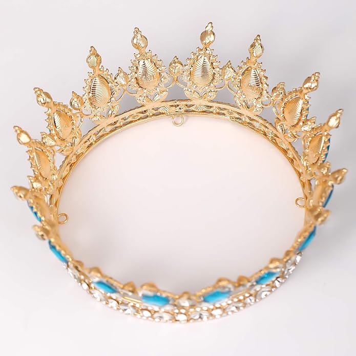FORSEVEN Queen Crown Rhinestone Wedding Crowns and Tiaras for Women Costume Party Hair Accessories Princess Birthday Crown Crystal Bridal Crown Christmas Decorations Headband