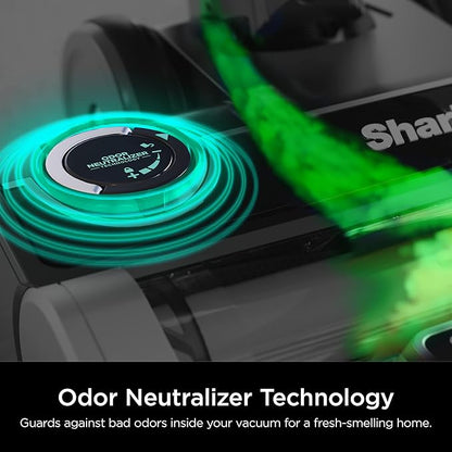Shark Stratos Cordless Vacuum with Clean Sense IQ and Odor Neutralizer, MultiFlex Wand, Includes Crevice Tool & Anti-Allergen Brush, Up To 60 Minute Runtime, Ash Purple, IZ862H