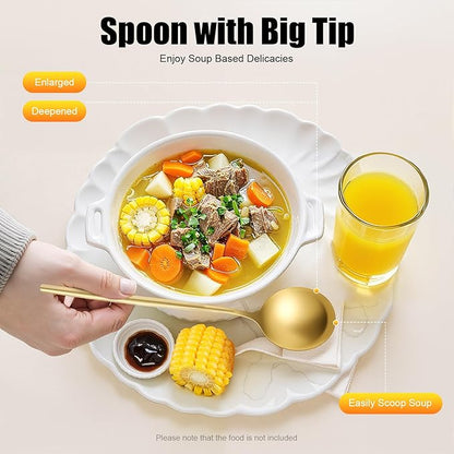 90 Piece Gold Flatware Set,Stainless Steel Silverware Cutlery Set Service for 18 with Dinner Knives Forks Spoons,Luxury Gold Utensils for Wedding Restaurant Home Dining